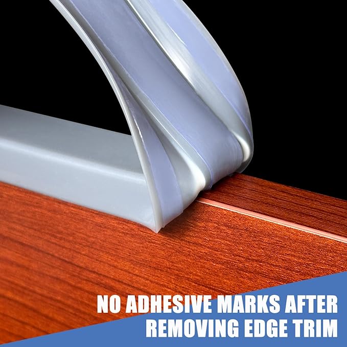 Rubber Edge Trim, Flexible Edge Banding, 5/8" U Channel Furniture Edge P...