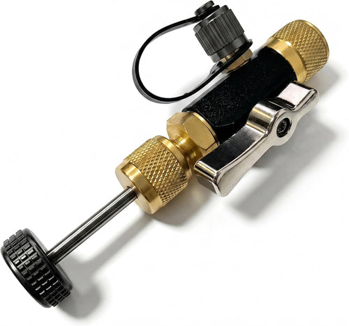1/4" mega flow valve core removal tool, 20 shown in use