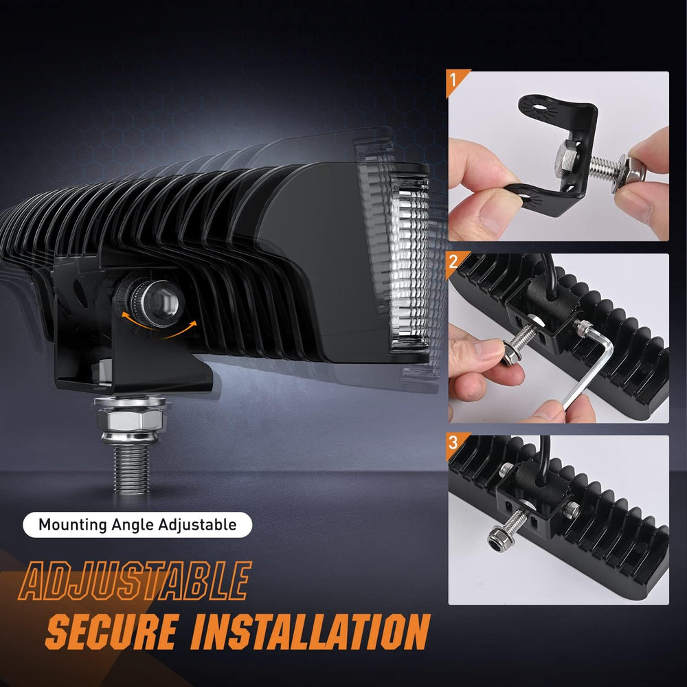 Nilight Pro Series 6.5 Inch Side Shooter LED Pod Lights with DRL 2089LM