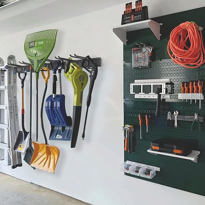 Wall Mount Tool Storage Rack, Heavy Duty Garage Storage Tool Organizer