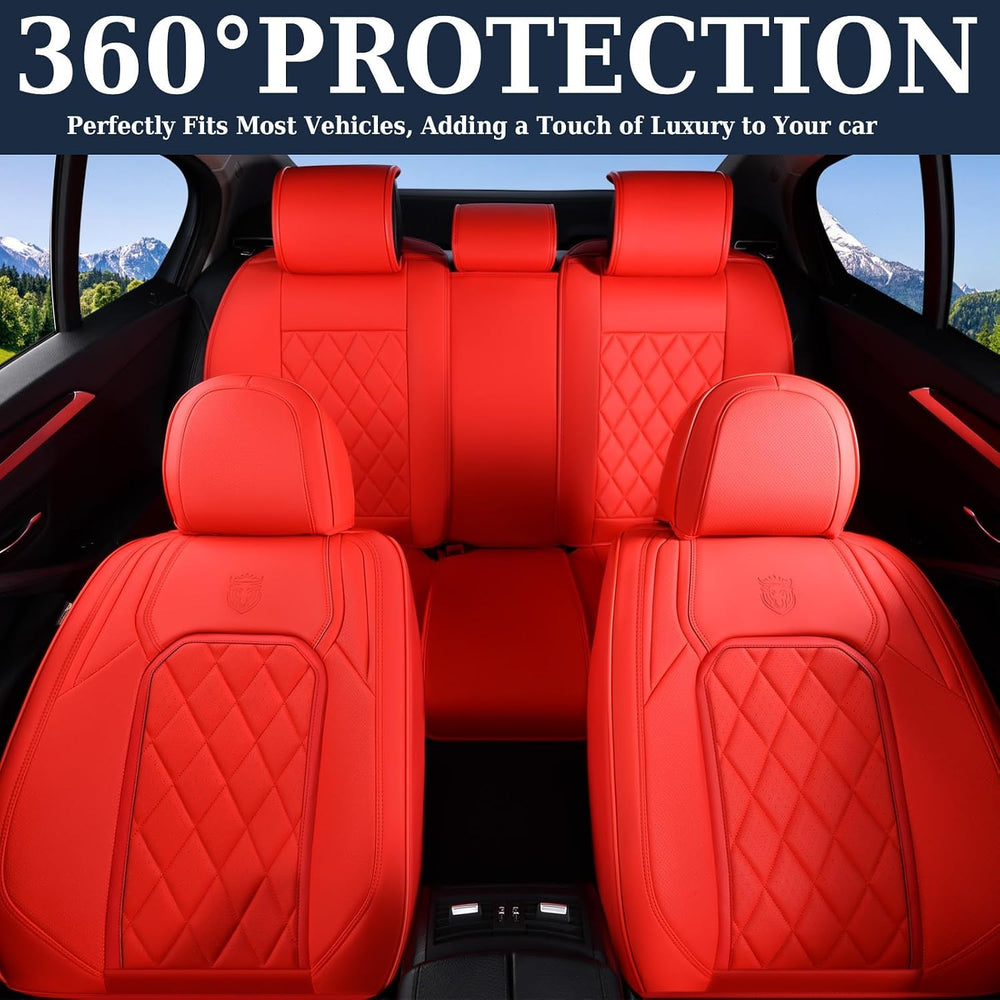 Coverado Car Seat Covers Full Set, 5 Seat Universal Seat Cover for Cars, Luxu...