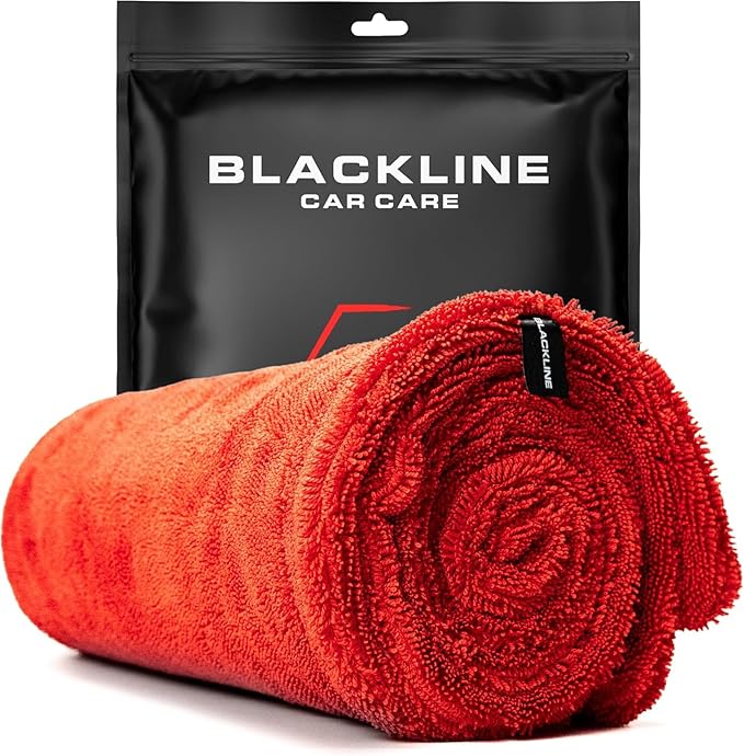 Blackline Car Drying Towel - 2ft x 3ft XL-Popular Pick Among Detailing Pros -