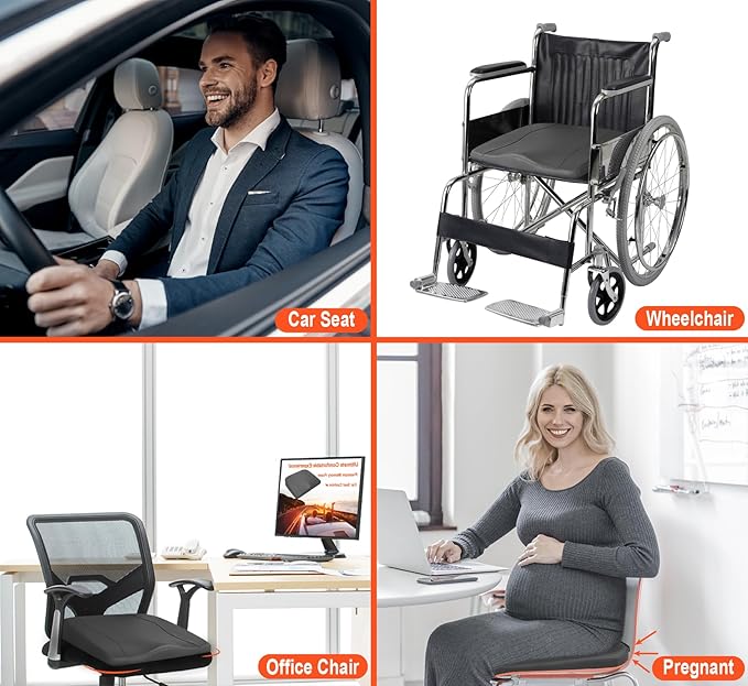 Car Seat Cushion, Comfort Memory Foam Car Cushions
