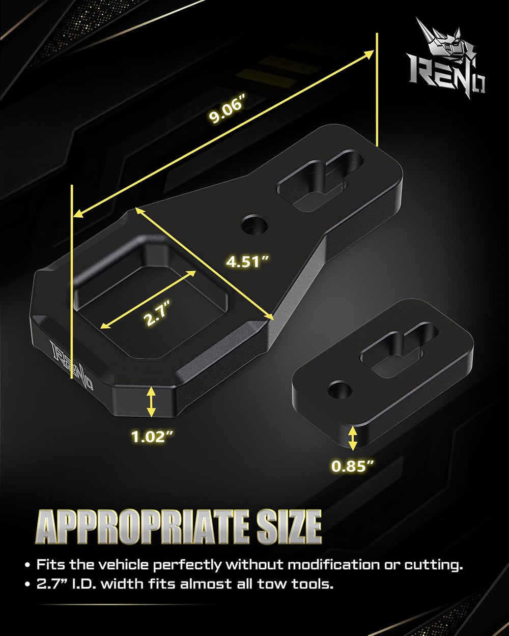 RENO Ranger Front Tow Hooks, Recovery Hook Compatible with 2019-2023 Ranger 4...