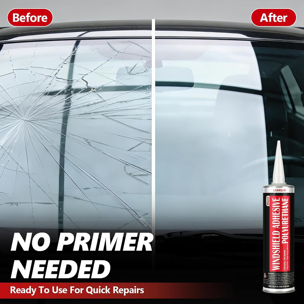 [6 Pack] Polyurethane Windshield Adhesive, Windshield Sealant Black - High Bo...