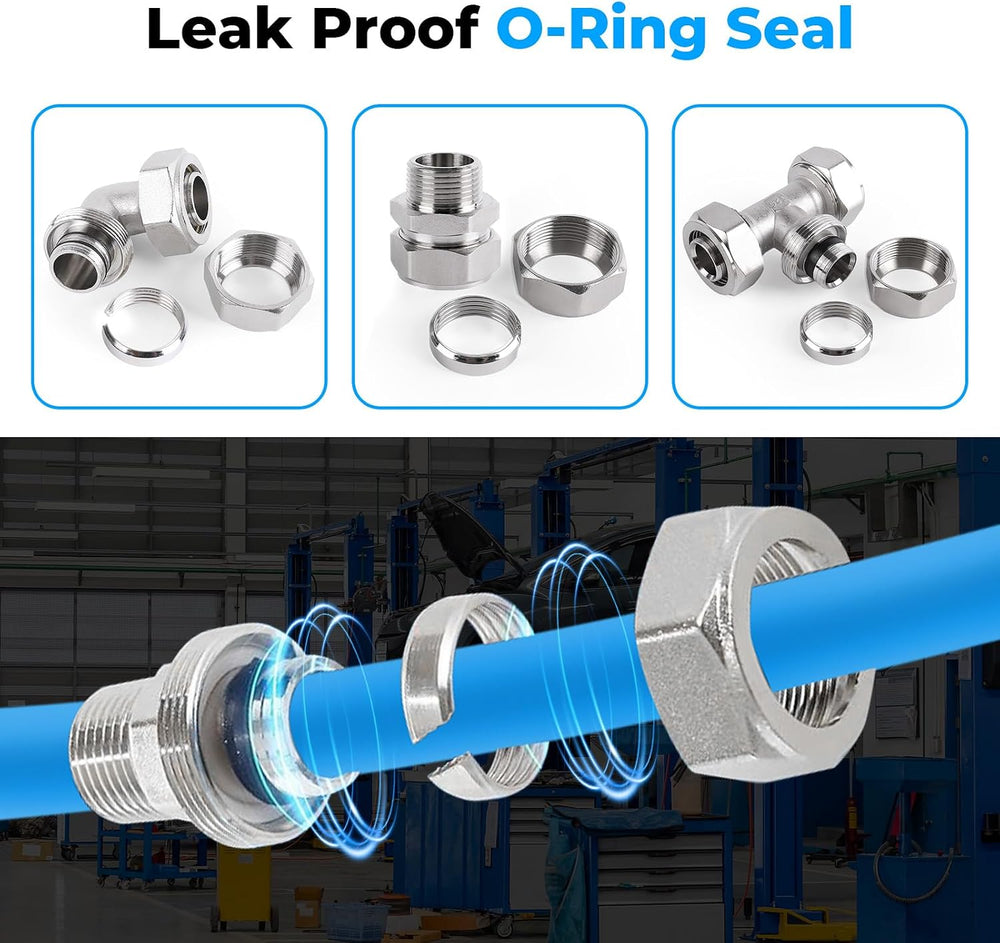 Shop Air Line Kit 3/4"×100&200&300ft HDPE-Aluminum Tubing