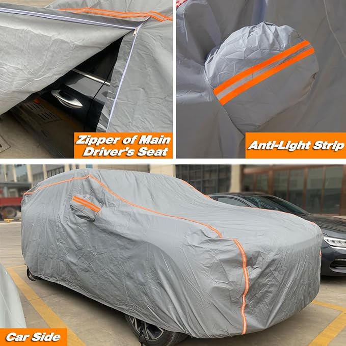 TUCAREST 6-Layers PEVA Premium Full Car Cover Fit