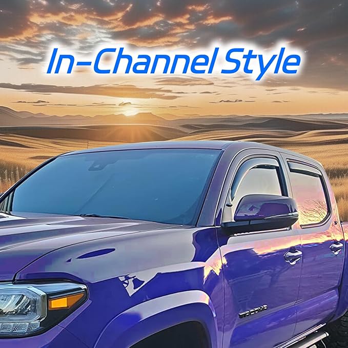4pcs in Channel Window Visor Fit