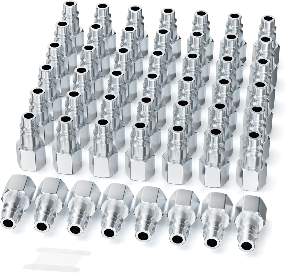 GASHER 50 Pcs 1/4" FNPT x 1/4" Flow Industrial Air Tool Fitting, 30...