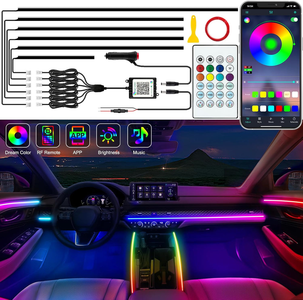Interior Car LED Strip Lights, Acrylic LED Lights