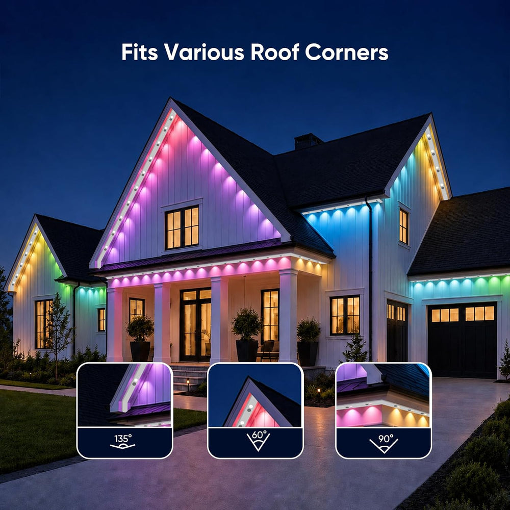 APPECK 50ft Dual Lens Track Kit Only for Permanent Outdoor Lights Pro