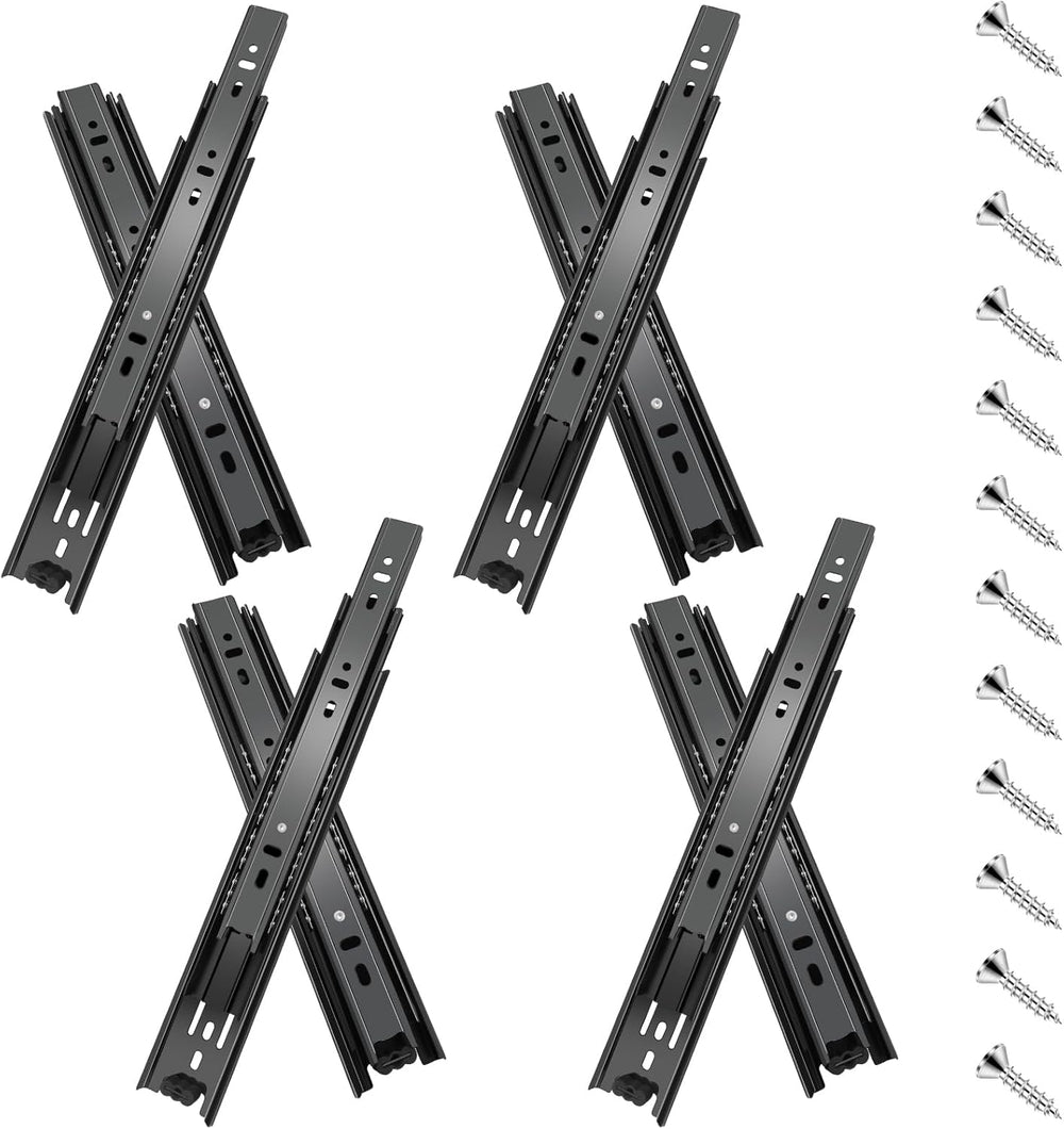 16 inch Drawer Slides 4 Pairs (8pcs) Full Extension Ball Bearing Drawer Rails...