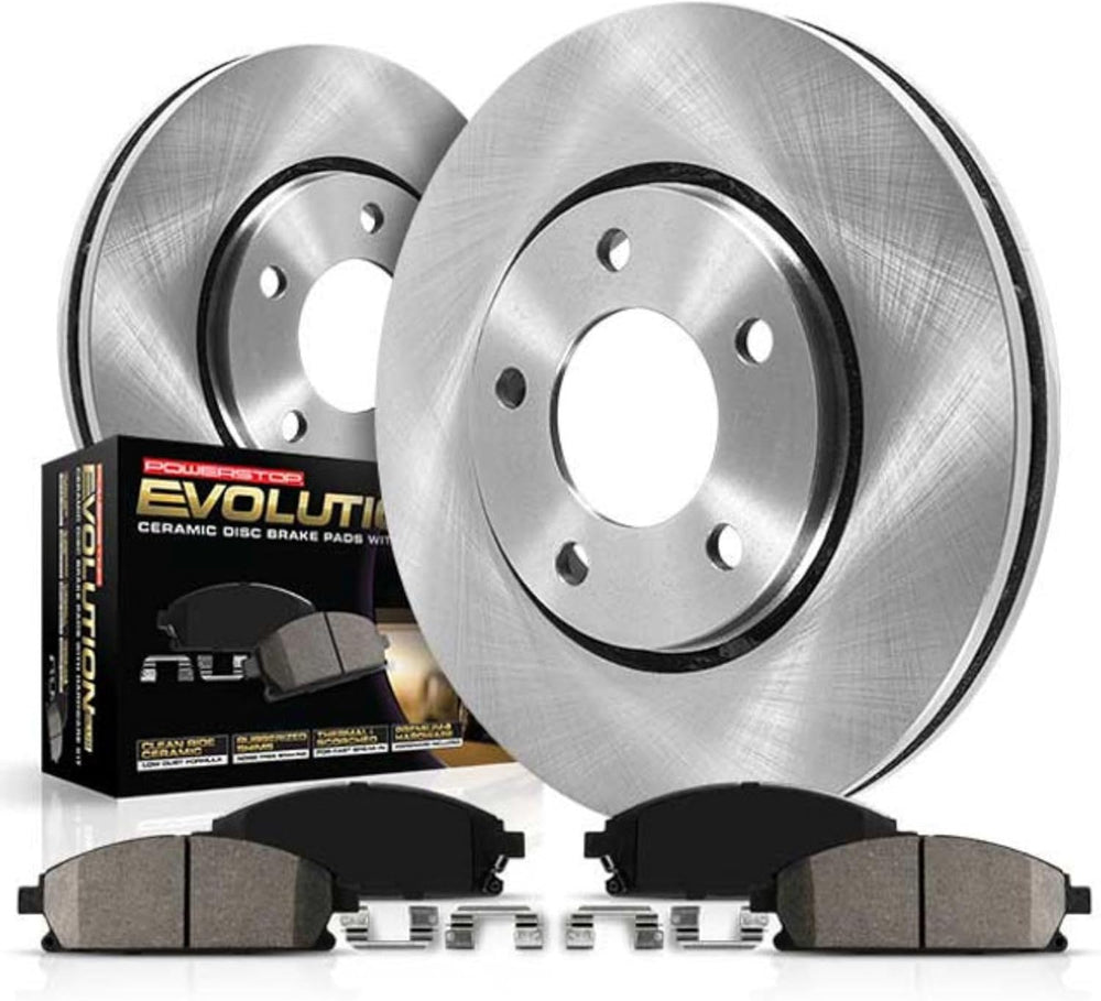 POWERSTOP KOE1358 Autospecialty Front Replacement Brake Kit-OE Brake Rotors &...
