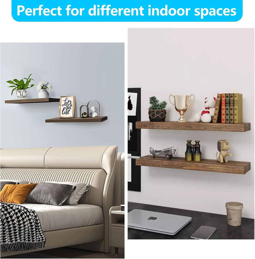 2pcs Floating Shelf Bracket, 22" Heavy Duty Hidden Shelf Brackets Hardwa...