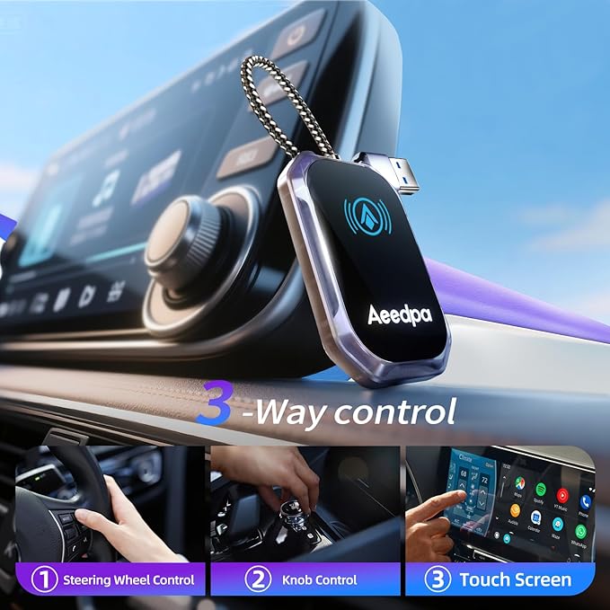 Wireless Android Auto CarPlay Adapter, Touch Connection