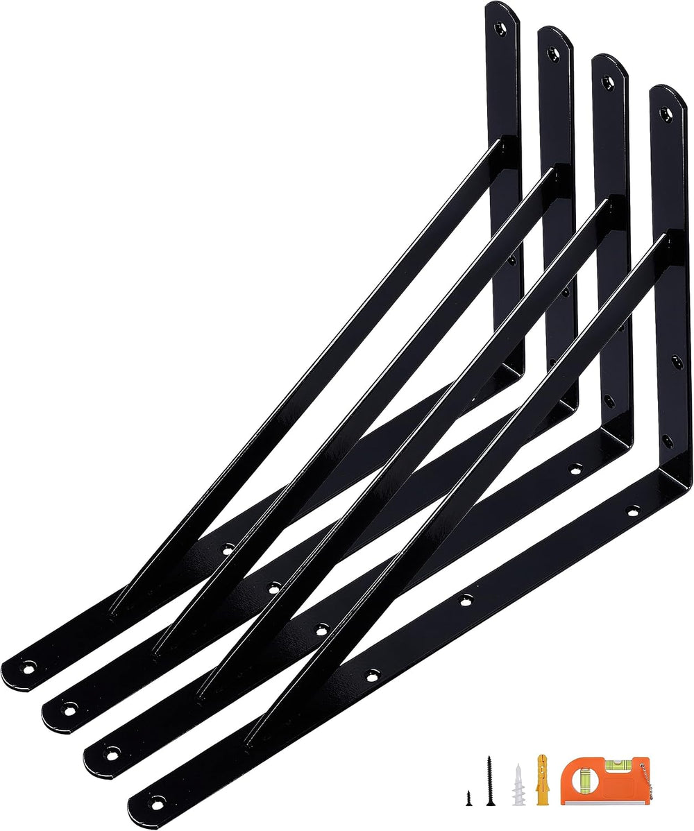 NEODROP 4-Pack 18 Inch Heavy Duty Shelf Brackets, Thicken Wall Bracket for Ga...