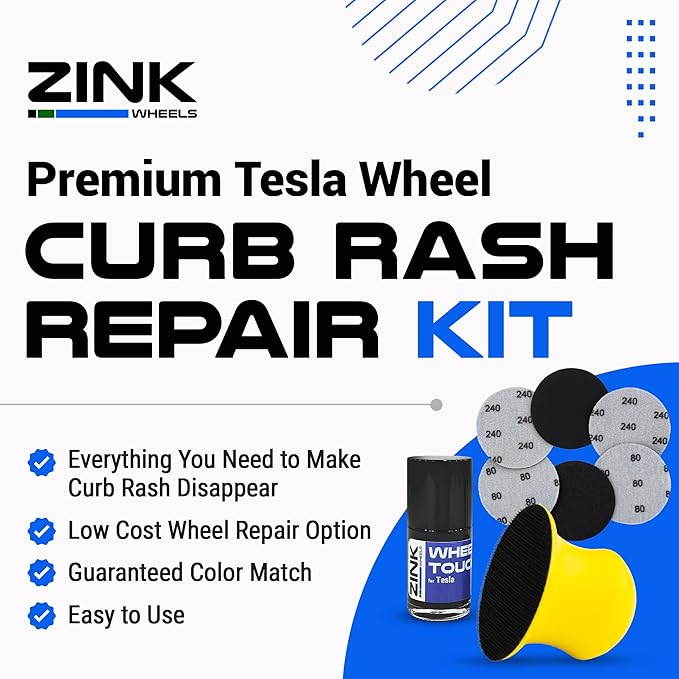 Premium Tesla Wheel Curb Rash Repair Kit