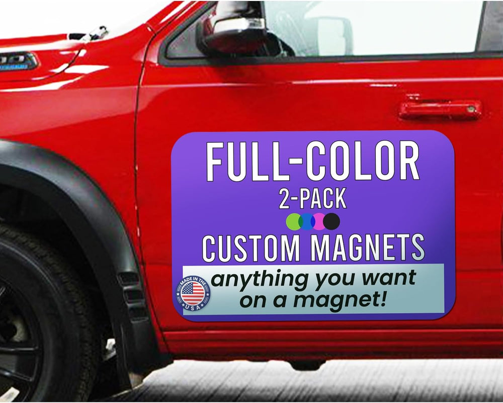 Magnet Me Up Customizable and Personalized Automotive Magnet Decals (2 Pack)