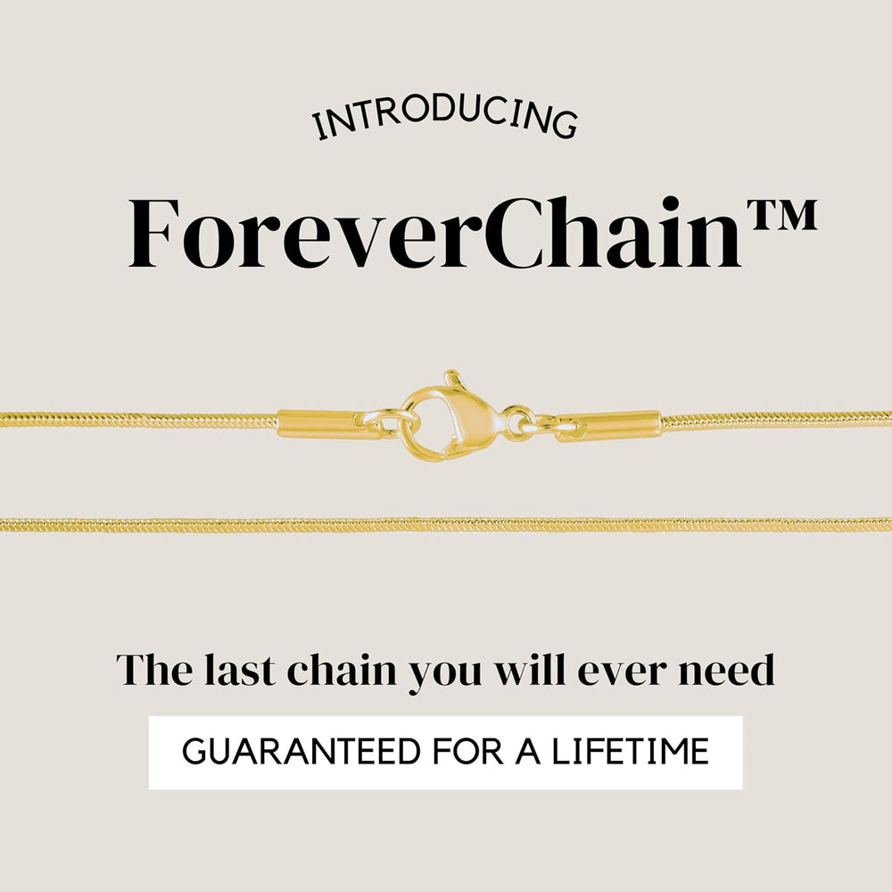 KISPER Gold Snake Chain Necklace for Women 24K Plated Stainless Steel Thin