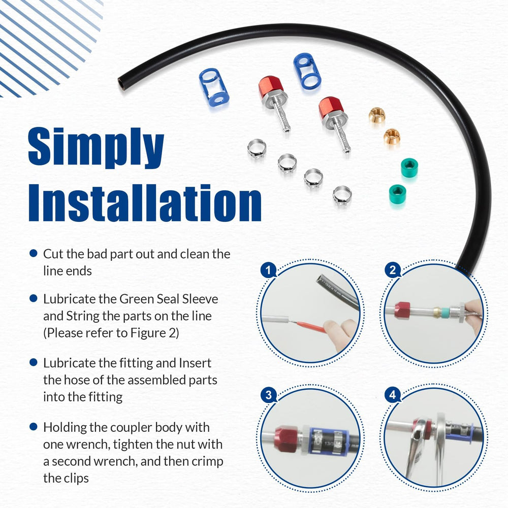 800-673 A/C Line Splice Kit for 5/16" Line With No. 6 Hose 24 Inches, Ai...