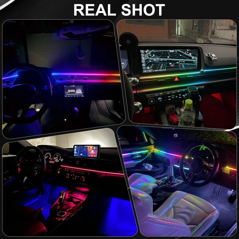 Dreamcolor Acrylic Interior Car LED Strip Lights, 6 in 1 Ambient Lighting Kit...