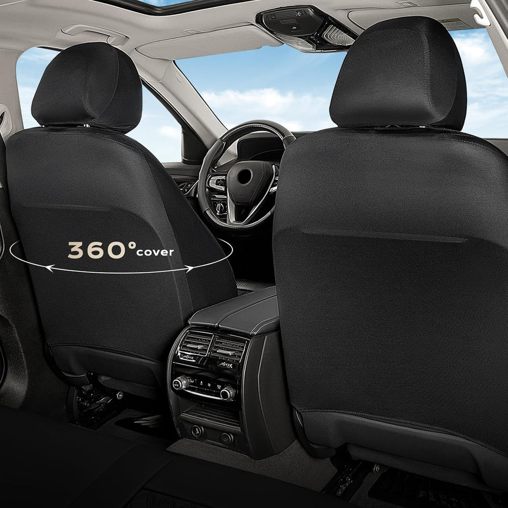 Coverado Front Seat Covers, Luxury Diamond Leather Car Seat Cover with Carbon...
