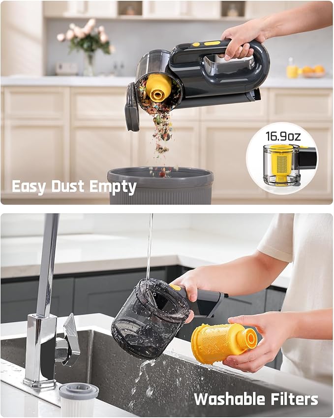 Fanttik Fold V10 Ultra Deluxe Handheld Vacuum Cordless, 17kPa Suction Power