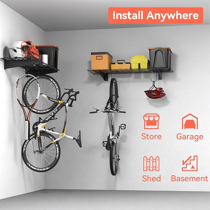 TORACK 2 Pack Garage Wall Shelves
