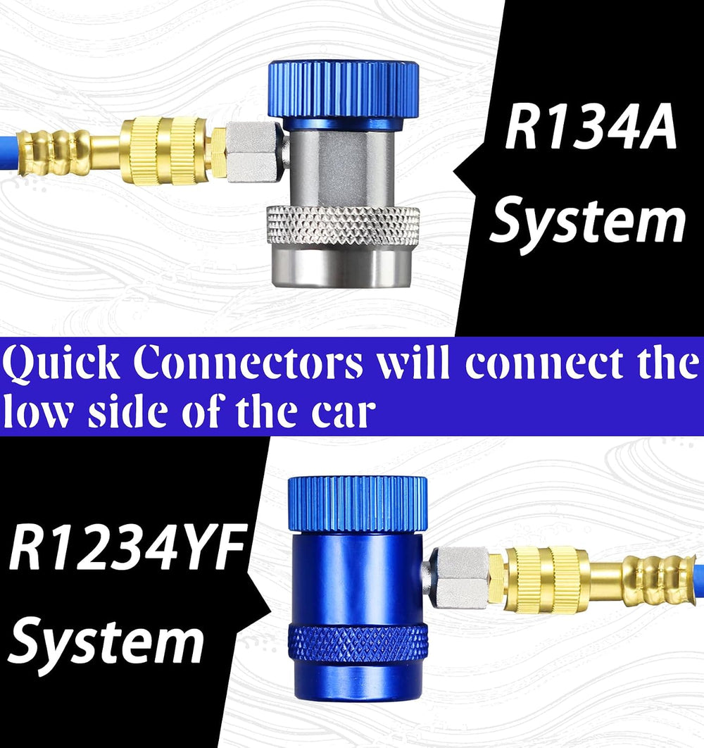 R1234YF & R134A AC Oil Dye Injector Kit with Accessories