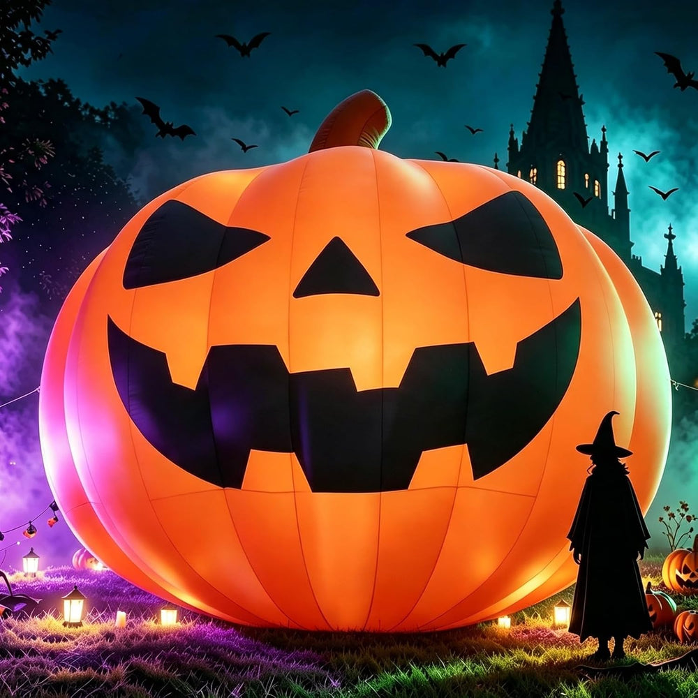 26FT Giant Inflatable Pumpkin Lighted Outdoor Halloween Decor