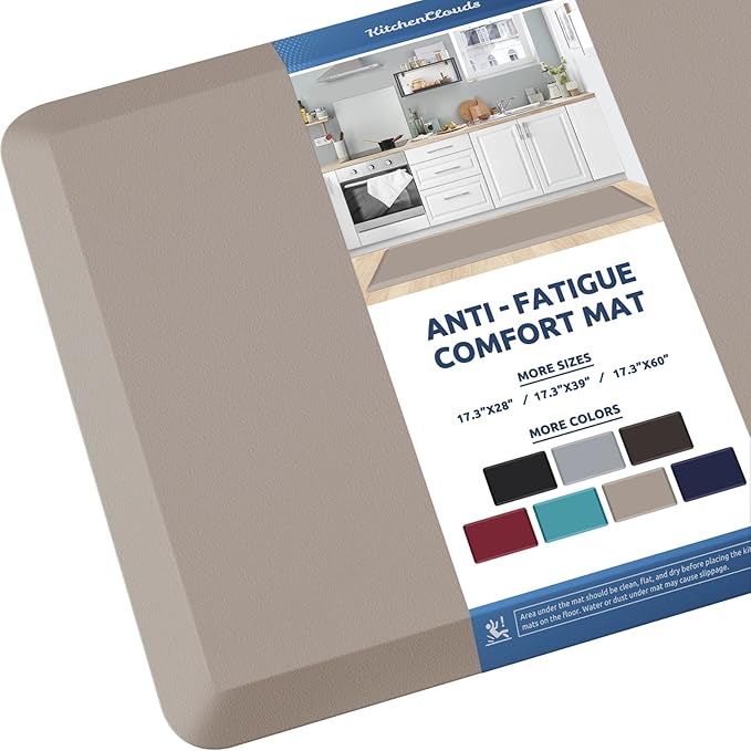 KitchenClouds Kitchen Mat Cushioned Anti Fatigue Kitchen Rug 17.3"x60"