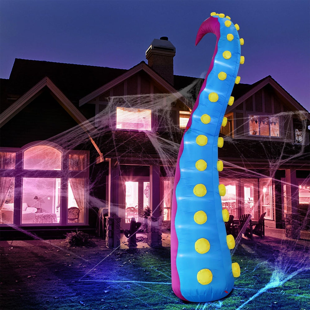 Juegoal 1 PCS Halloween Decorations 11.5FT Tall Inflatable Lighted Giant Octo...