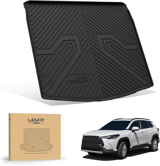 LASFIT Cargo Mat for Toyota Corolla Cross 2022-2025, Custom Fit All-Weather TPE