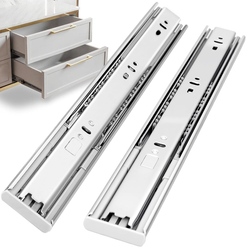 10 inch Soft Self Close Drawer Slides 6 Pairs (12pcs) Full Extension Ball Bea...