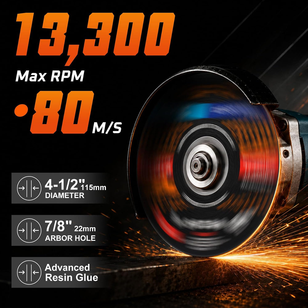 4 1/2 Cut Off Wheel for Metal 300 PCS, 2X Longer Life for Angle Grinder