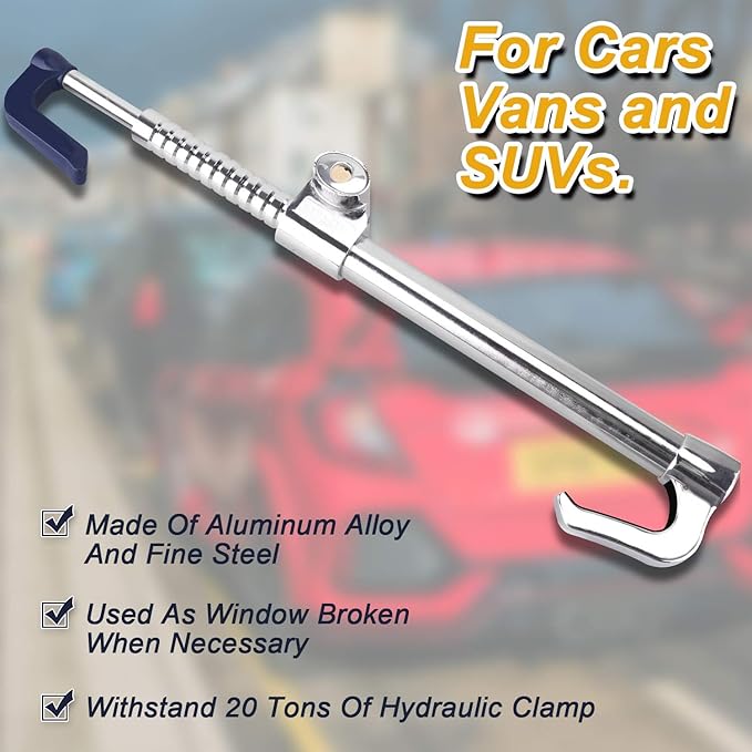 Tevlaphee Universal Steering Wheel Brake Lock Anti-Theft Retractable Double
