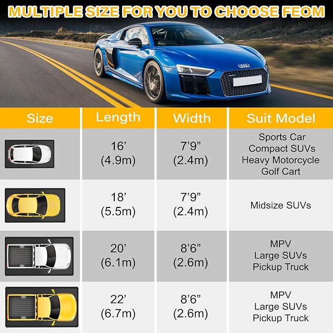 Garage Floor Mat 7'9" x 18' Upgraded Satin Finish Texture Non-Sl...