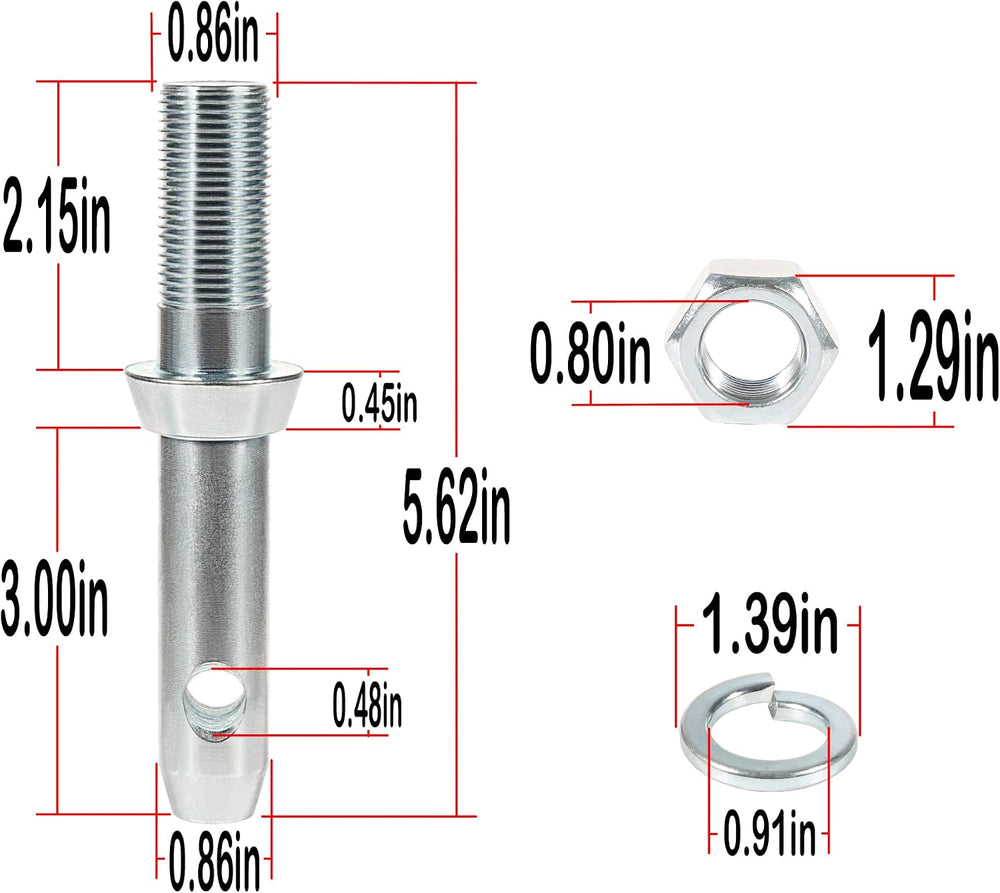 6-Pack S07020800 Cat 1 Draw Pin Hitch Accessories for Tractors, 5-1/2-Inch - ...