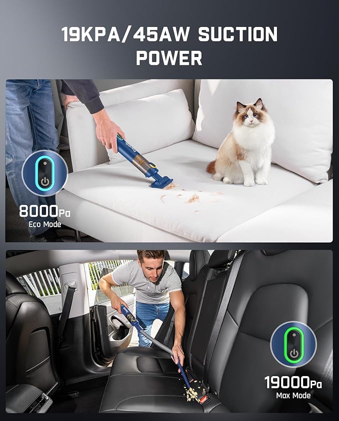 Fanttik Slim V8 APEX Car Vacuum, 4-in-1 Portable Mini Cordless Vacuum