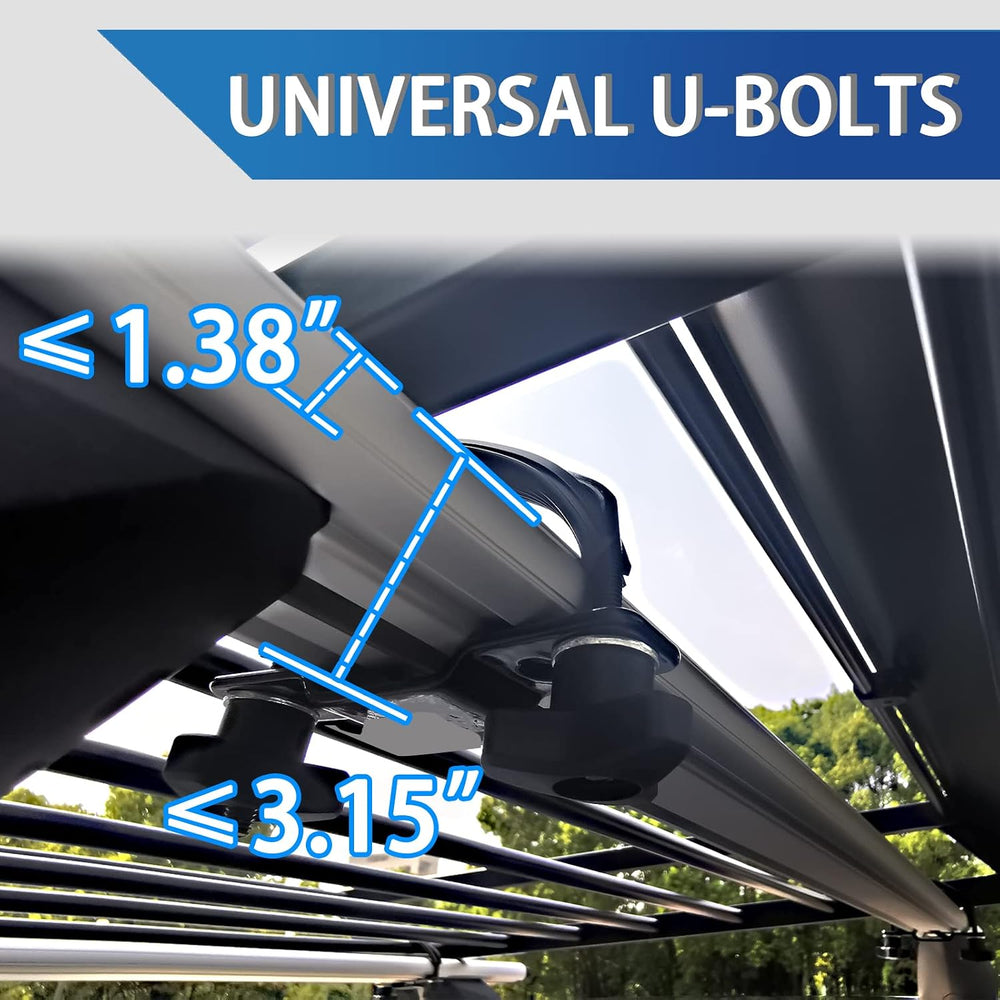TOOENJOY Roof Rack Cargo Basket, 43’’x 35’’x 4.7’’, Anti-Rust Rooftop Cargo C...