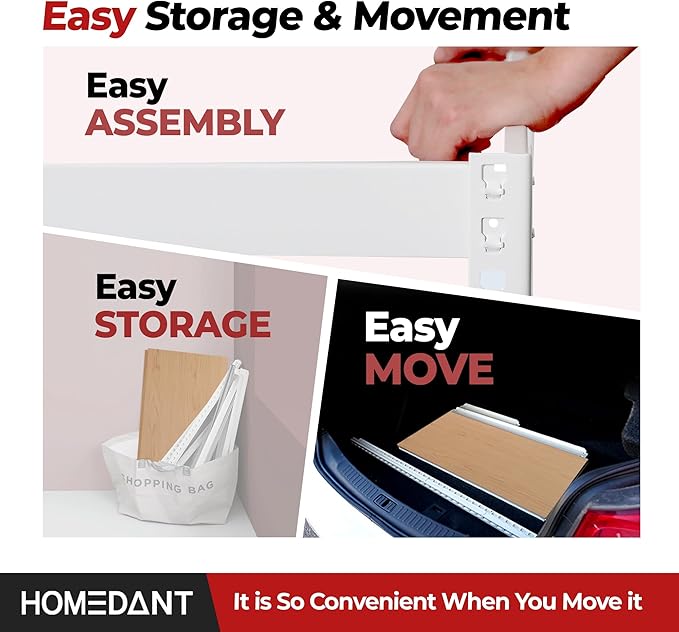 HOMEDANT White 5 Tier Laminated Boltless Heavy Duty Garage Storage Adjustable...
