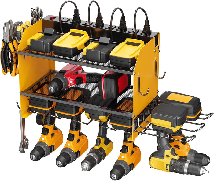 CCCEI Modular Power Tool Organizer Wall Mount Charging Station, Garage Drill