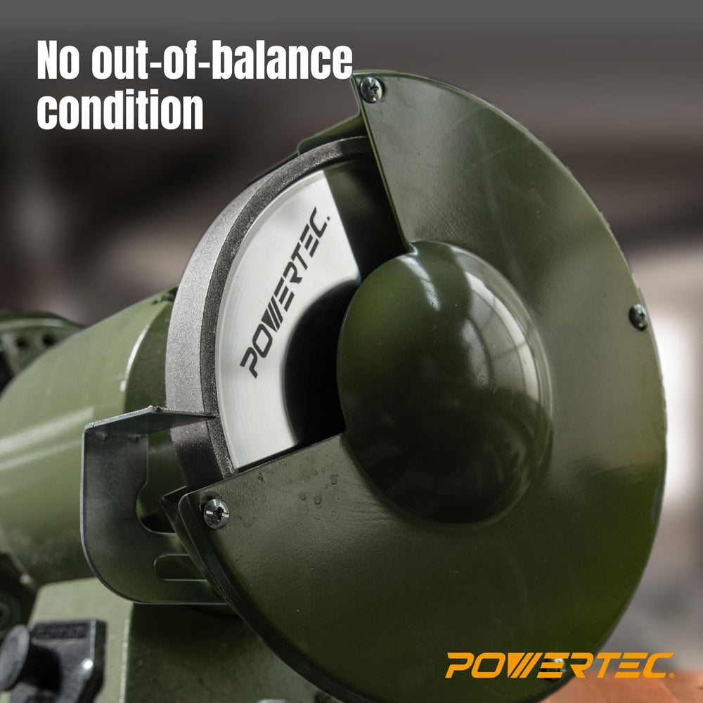 POWERTEC CBN Grinding Wheel 8 Inch 320 Grit, Bench Grinder Wheel for Sharpeni...