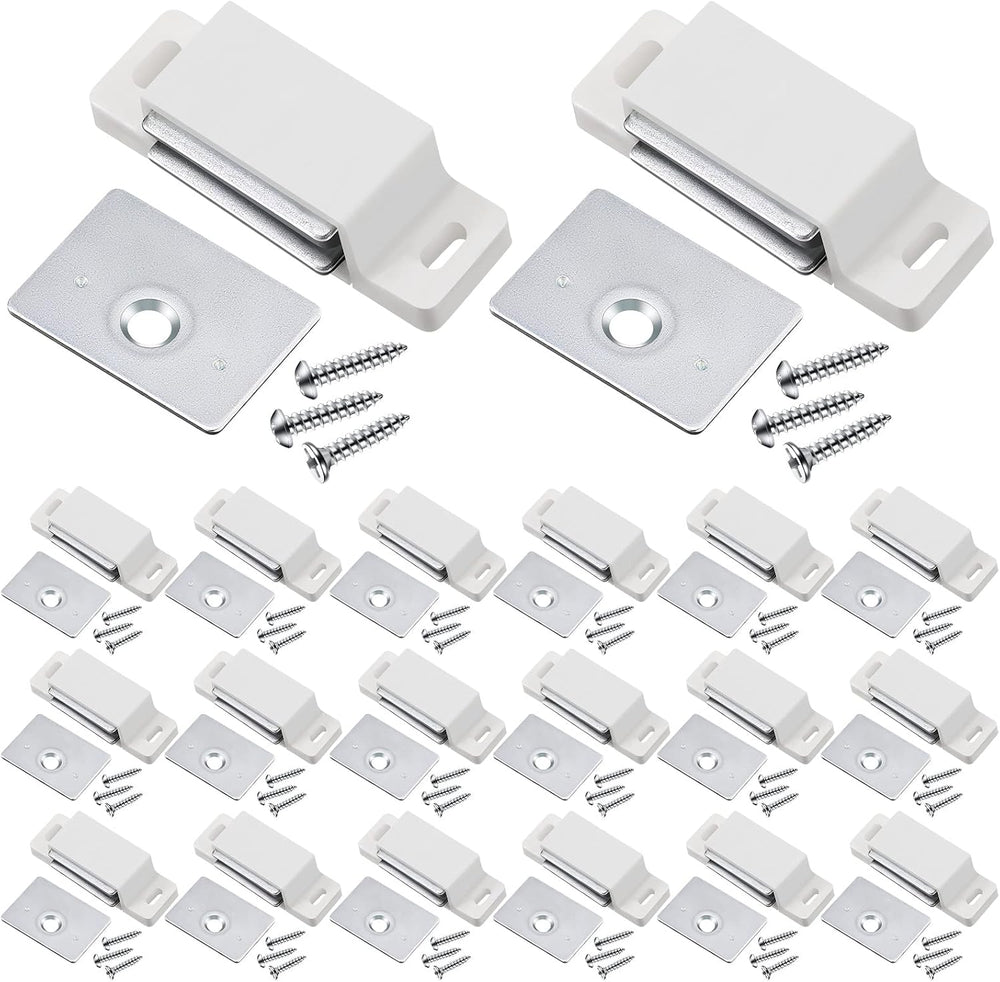 Moxweyeni 24 Pack Cabinet Magnets Magnetic Door Catch 15lb, White