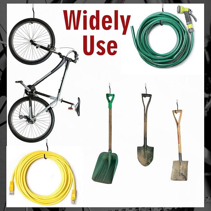 Shimeyao 8 Pcs Machine Thread Bicycle Storage Hook