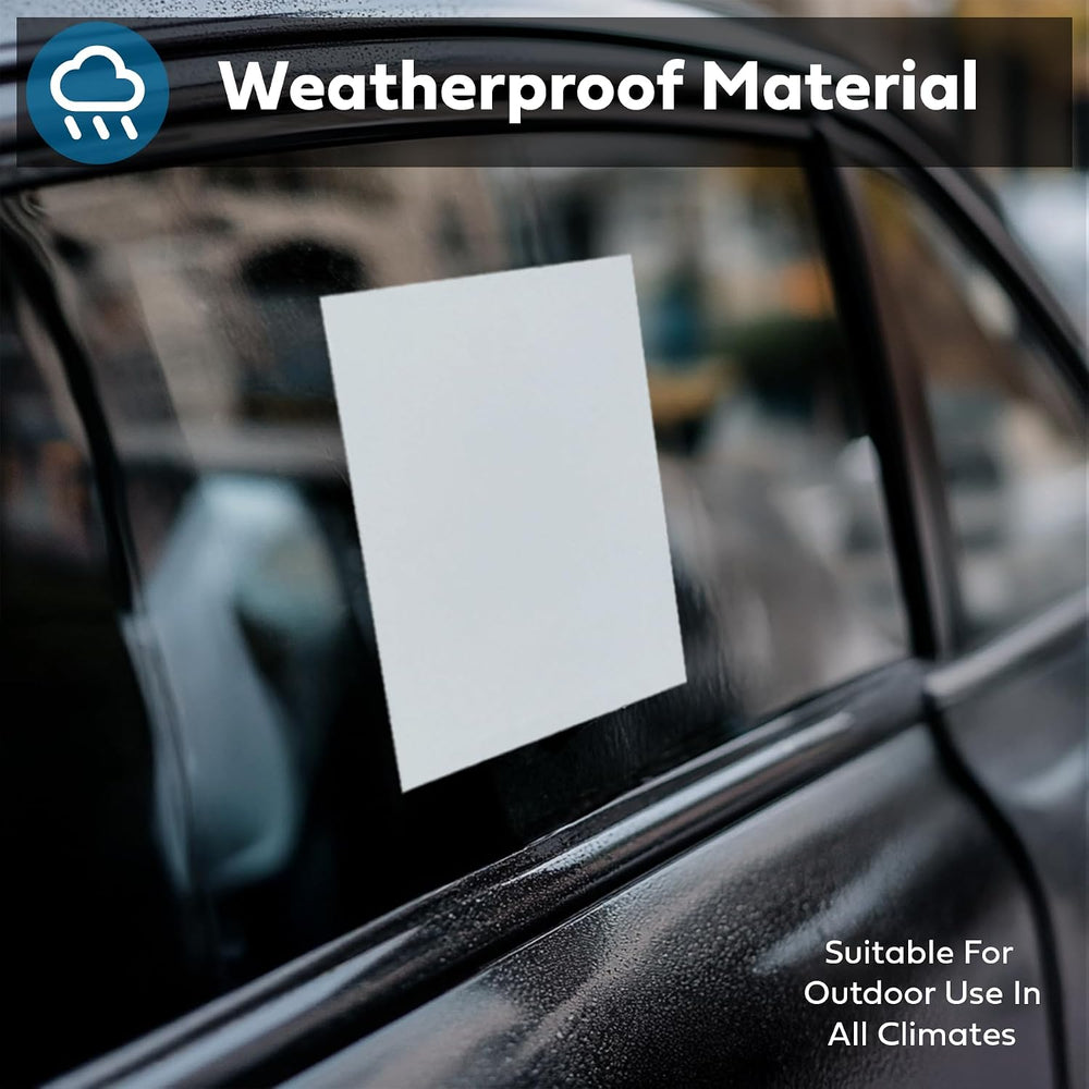 Window Stickers for Car Dealers -Plain Blank White - Exterior, 'Outdoor&#...