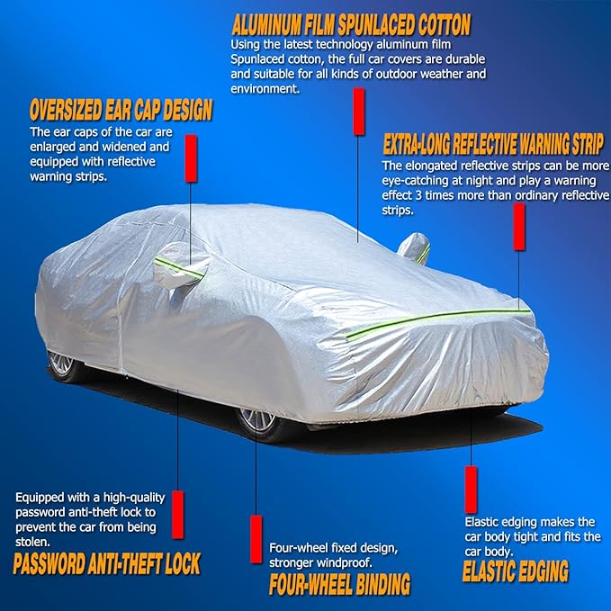 TUCAREST 6 Layers Full Car Cover