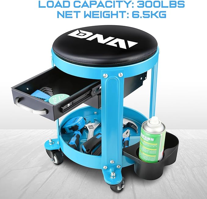 DNA MOTORING Round Mechanics Roller Seat Creeper Stool