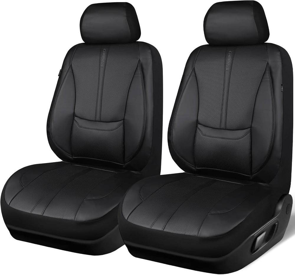 CAR PASS Nappa Leather Car Seat Covers, Water Resistant 3D Foam Faux Leather ...