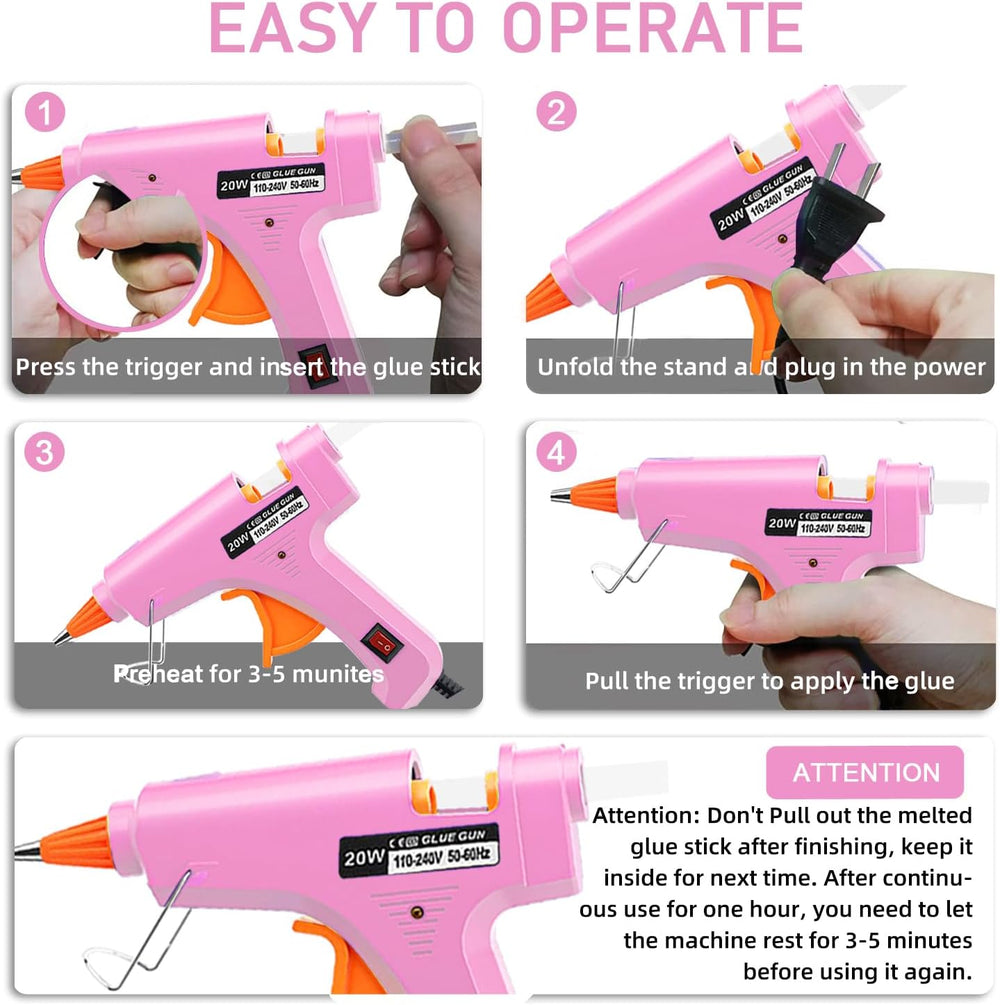 Hot Glue Guns and Sticks Set Mini Kit for Craft DIY and Home Repair 10Pack